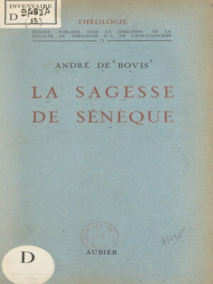 cover image of La sagesse de Sénèque